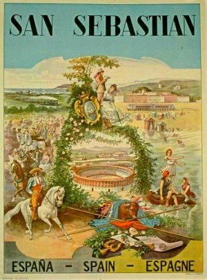 San Sebastian Spain poster 1952